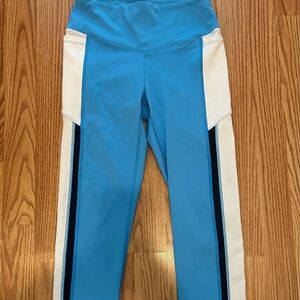 VS Pink Active Blue and White Leggings S
